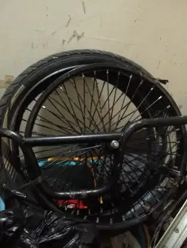 Jual brongan velg BMX ukran 20  + ban luar + stir + velg toroedo