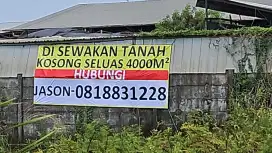 Disewakan Tanah Seluas 4000M² & 6000M² dalam Kawasan Industri Pakuhaji