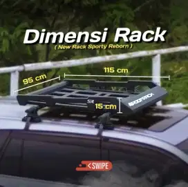 Roof Rack Rhino + Cross Bar Avanza Xenia Ertiga XL7 Xpander Raize HRV