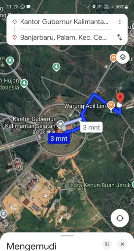 Di jual tanah dekat perkantoran  propinsi kalsel di banjarbaru