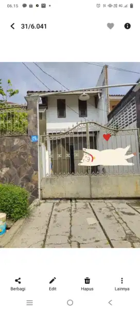 RUMAH HITUNG TANAH SAJA DI BUKIT CINERE INDAH