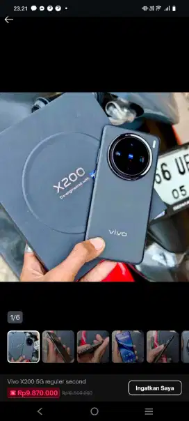 Vivo X200 hitam 12/256gb bonus tws 2 baruEx pakai 10 hari COD bandung