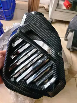Cover radiator ori Honda Vario 125 old karena carbon hitam