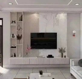 Backdrop Tv set minimalis
