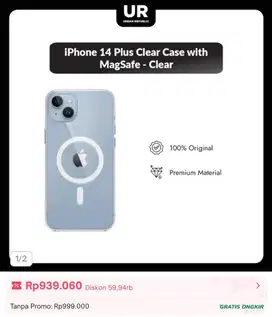 Apple Clear Case Magsafe Iphone 14 Plus