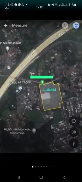 Rumah/HITUNG HARGA TANAH , Luas 1 Ha di Kota Bogor - JARANG ADA