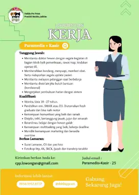 Paramedis + Kasir Petshop