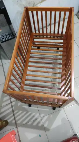 Baby Box Kayu Natural Color bahkan Kayu Mahonia Solid