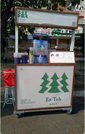 Dijual cepat gerobak es teh solo