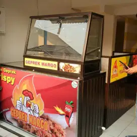 Meja etalase fried chicken