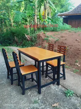 Meja kursi makan cafe warteg