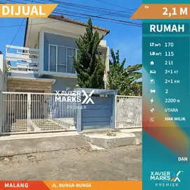 Rumah 2 Lantai Siap Huni Di Jl Bunga-Bunga Lowokwaru Malang(OLX570)