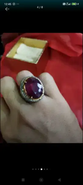 Cincin Eropa Emas Pria Ruby Mira Afrika Super Besar Kode 031