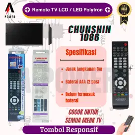 Chunshin - Remote TV LCD / LED Polytron | 1086 (langsung pakai)