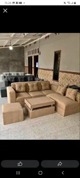 Sofa L+puk  minimalis murah best seller