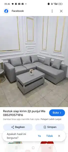 Sofa L minimalis murah