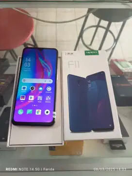 Oppo F11 6/128gb bekas fullset normal bisa TT