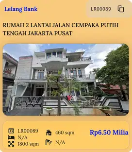 RUMAH 2 LANTAI, JL. CEMPAKA PUTIH TENGAH , JAKARTA PUSAT