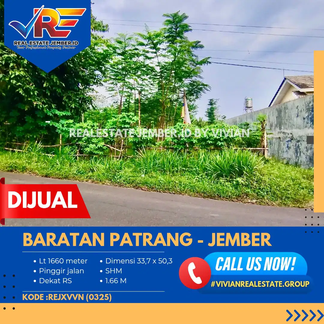 TANAH PINGGIR JALAN BARATAN JEMBER