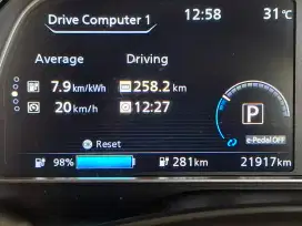 Nissan Leaf Gen II EV 280Km, 22rb Km, 1 tgn dr baru, Ori Mulus Terawat