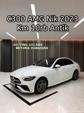 Mercedes Benz C300 AMG 2023 New Model Putih Mercy Km10rb B19ESS