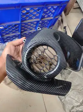 Cover kipas yamaha Mio M3 soul GT 125 carbon hitam