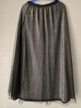 Rok tutu hitam glitter