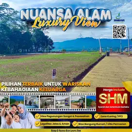 JUAL TANAH SHM SIAP BANGUN PINGGIR JALAN VIEW PEGUNUNGAN