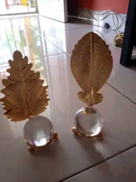 Nordick cahaya daun bola kristal 2pcs