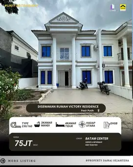 Disewakan Rumah Victory Residence Batam