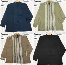 Koko panjang nevada motif dewasa /atasan pria/baju koko