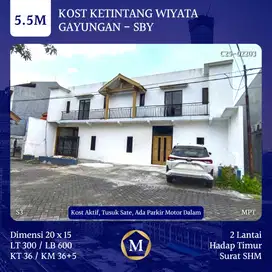 KOST AKTIF KAMAR 36! JUAL KETINTANG WIYATA TUSUK SATE GAYUNGAN SHM 2LT