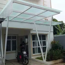 Atap Canopy Kanopi Carport Kaca Tempred 10 mm