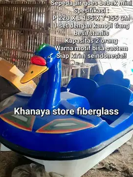 Sepeda air bebek kpasitas 2 orang/Perahu bebek fiberglass/Bebekkan!!