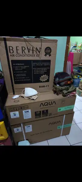 JUAL CEPAT AQUA SPLIT AC-AQAKCR5FQAL+BERVIN-STARTERKIT-AC15