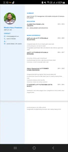 Info loker dong lulusan D3
