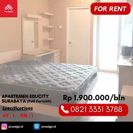 Disewakan Murah Apartemen Siap Huni Full Furnish di Educity Surabaya