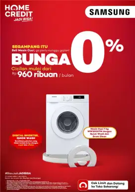 Segampang Itu Credit Mesin Cuci Samsung Front Loading 7kg Bunga 0%