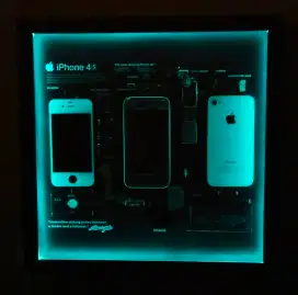 Dekorasi hiasan komponen iphone lampu neon led lawas antik vintage