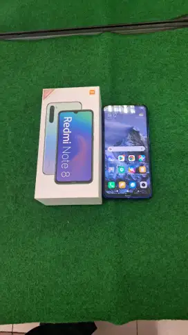redmi note 8 ram 4/64gb lengkap mulus