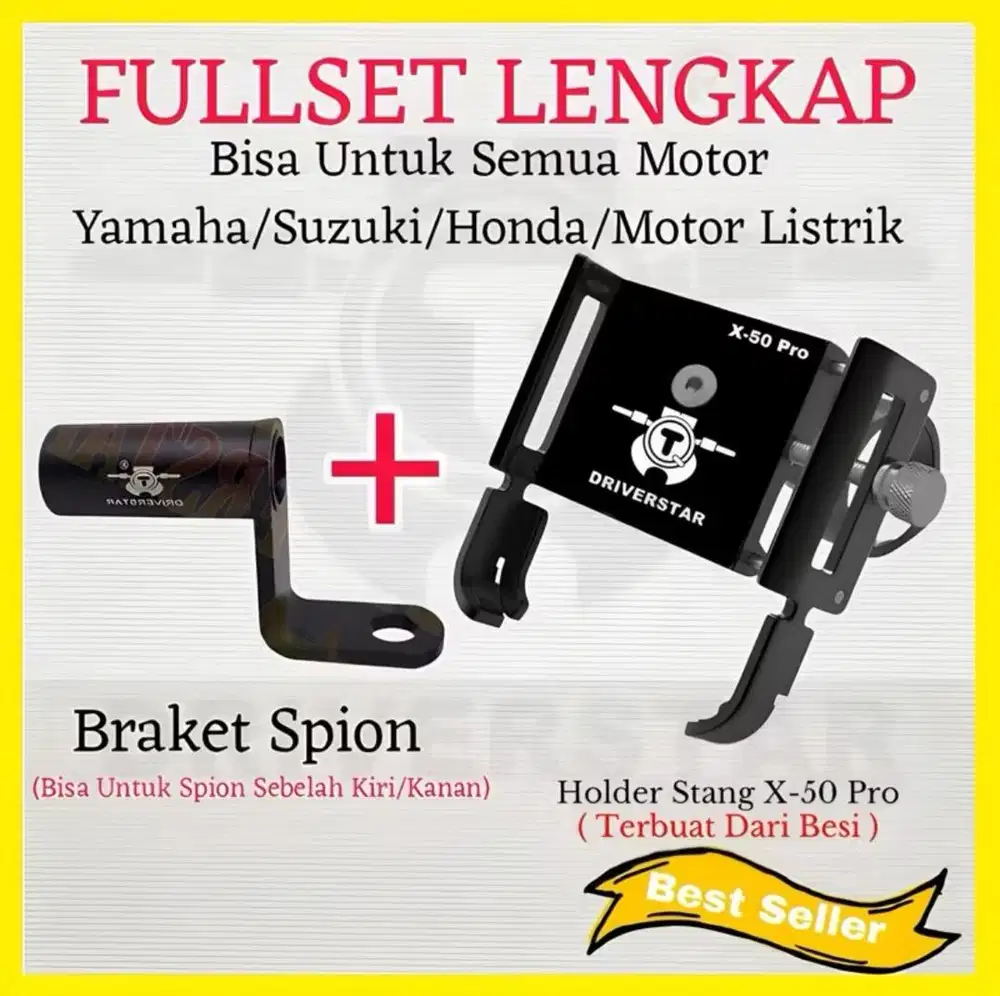 Holder Tempat HP Handphone di Motor dan Speeda Universal Bahan Kuat