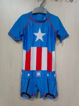Baju berenang anak laki boy swimwear captain America kapten Amerika 3-