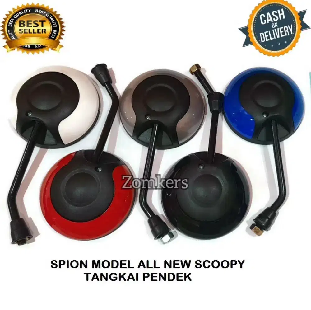Spion Motor Bulat Tangkai Pendek Universal Semua Motor