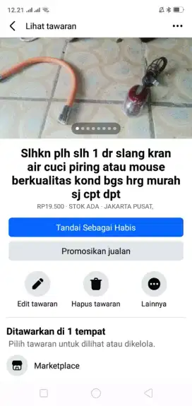 Slhkn plh slh 1 dr kran cuci piring atau sblh nya hrg murah sj cpt dpt