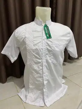 BAJU KOKO PUTIH PENDEK PREMIUM