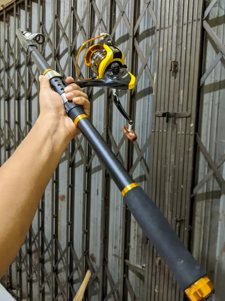 Joran BARU Murah Panjang 3.60 Meter Satu set Reel Besi 6000
