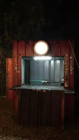 Dijual! Container Booth Bekas 2m x 1.8m – Free Neon Box