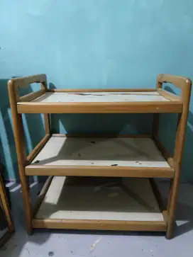 Rak kayu rak 3 susun rak serbaguna rak buku rak sepatu