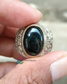 Batu Cincin Akik Permata Natural Chrysocolla Chalcedony Bacan Nyoklat
