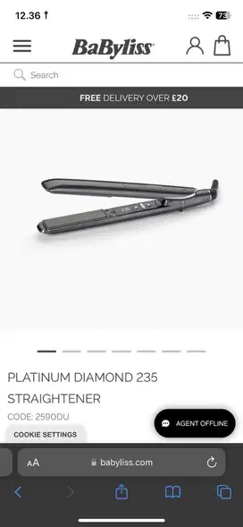 Catokan Babyliss Platinum Diamond 235